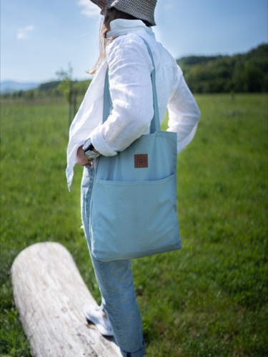 Bavlnená taška Pocket blue
