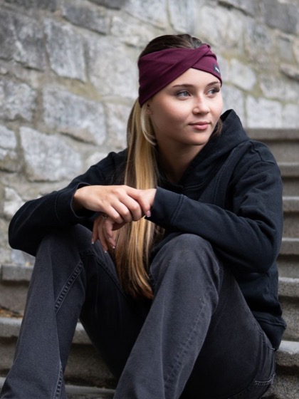 Čelenka organic s krížením Maroon