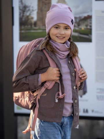 Detská čiapka organic dawn pink
