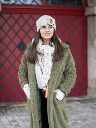 Pletená čiapka b nature tweed