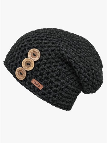 Háčkovaná čiapka b nature black