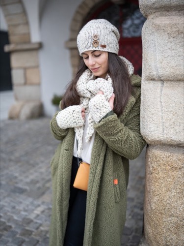 Pletená čiapka b nature tweed