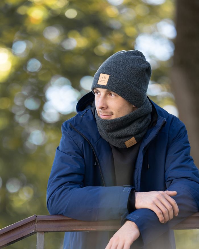 Fleece čiapky v zime